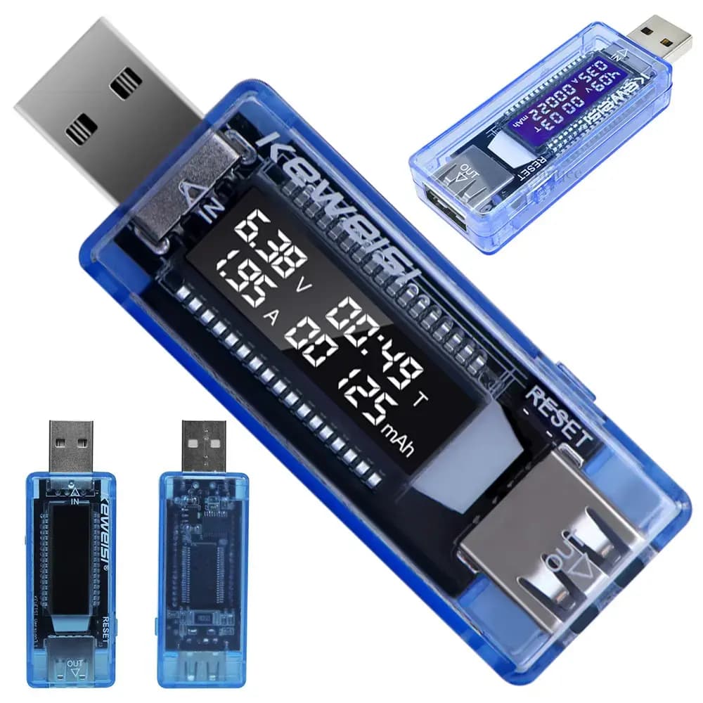 USB pinge- ja voolumõõtja Goodbuy, 4–20 V, 0–3 A