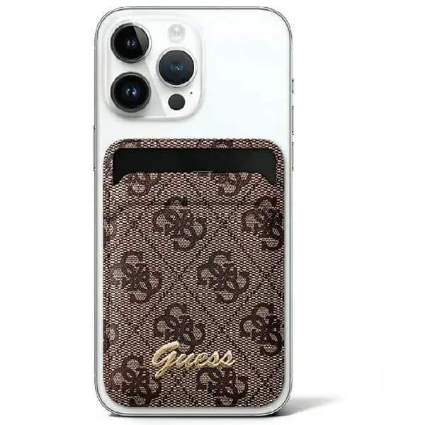 Guess 4G Classic Logo GUWMSHG4SHW MagSafe wallet stand, brown