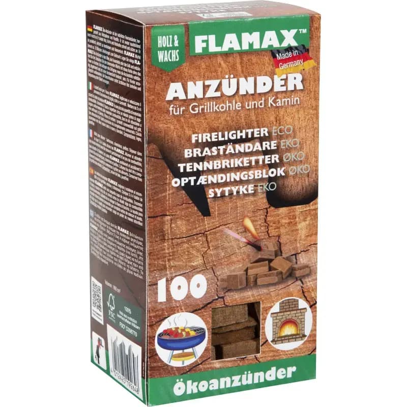 Süütekuubikud Flamax grillile, ahjule ja kaminale, 100 tk