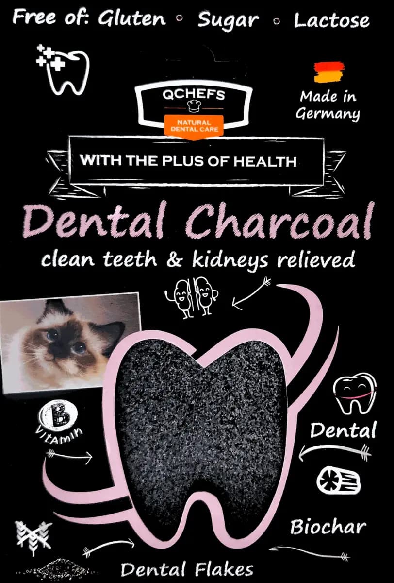 Kassi täiendsööt Qchefs Dental Charcoal aktiivsöega, 70 g