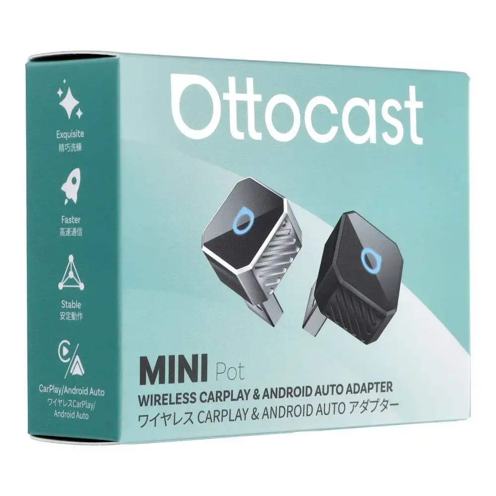 Ottocast Mini Cube T3 wireless CarPlay/Android Auto adapter, black