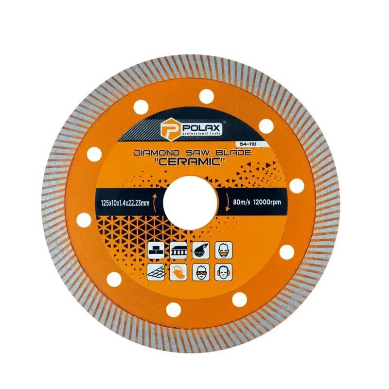 Polax Ceramic 54-110 diamond cutting disc, 125 × 1.4 × 22.23 mm
