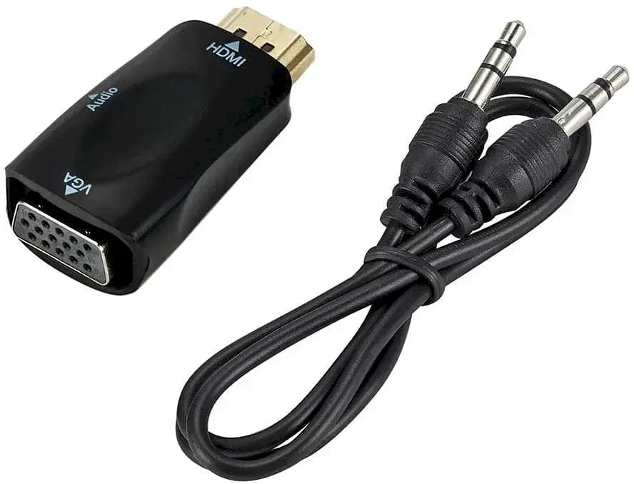 Fusion HDMI to VGA converter with audio, black