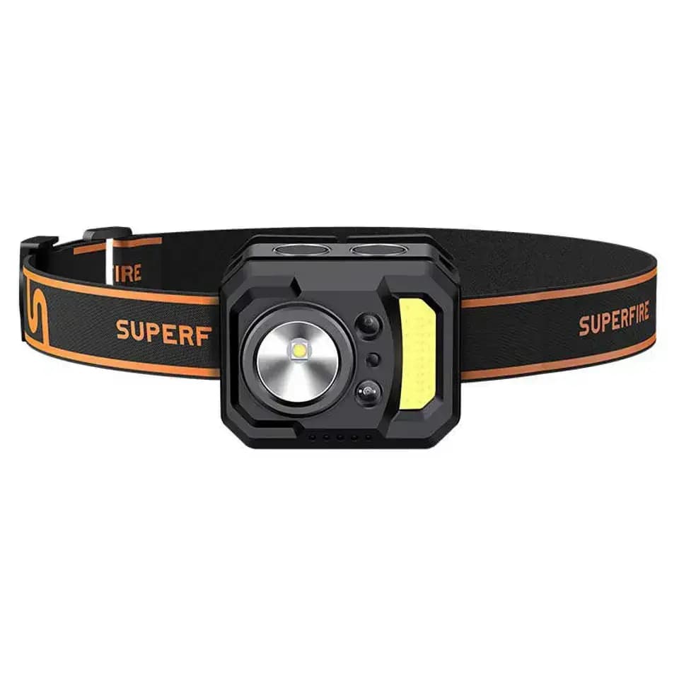 Pealamp Superfire HL19 liikumisanduriga, 250 lm, USB-C