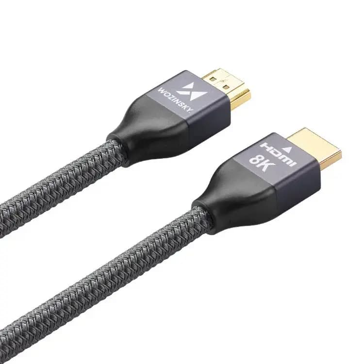Wozinsky WHDMI-10 HDMI 2.1 cable, 8K 60 Hz, braided, 1 m, silver