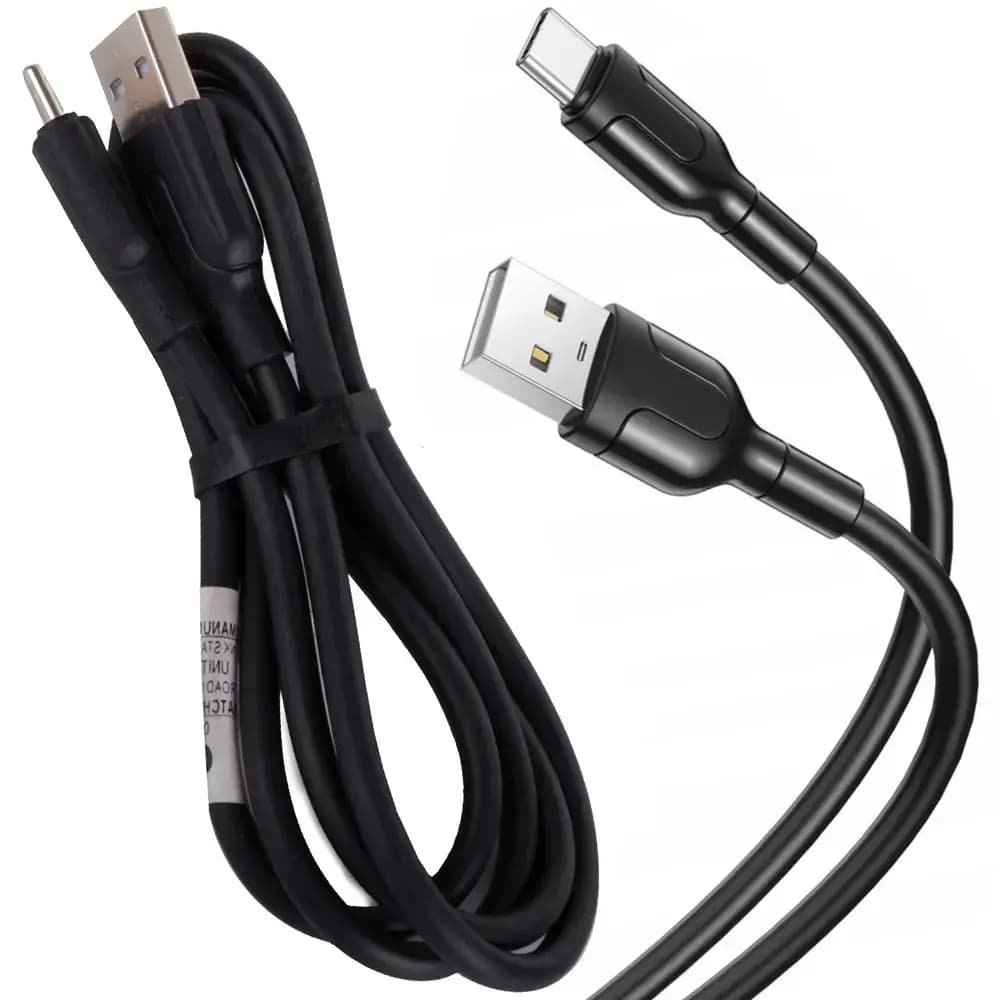 Kaabel USB-A – USB-C Fusion, 1,4 m, 10,5 W, must