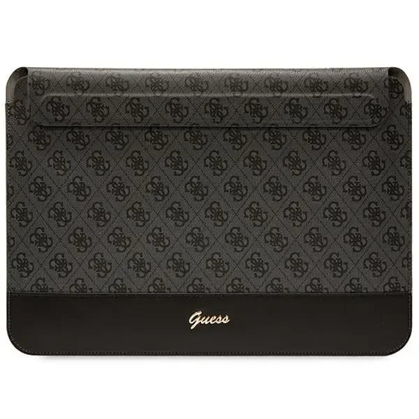Sülearvuti ümbris Guess 4G Stripe Metal Logo 14″, must