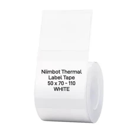 Termokleebised Niimbot T50*70-110, 50 × 70 mm, 110 tk, valged