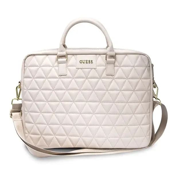 Sülearvutikott Guess Quilted 15″, roosa