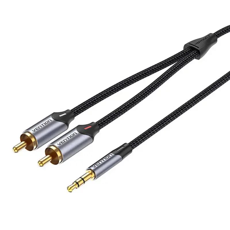 Helikaabel Vention BCNBJ 2 × RCA – 3,5 mm, 5 m, hall