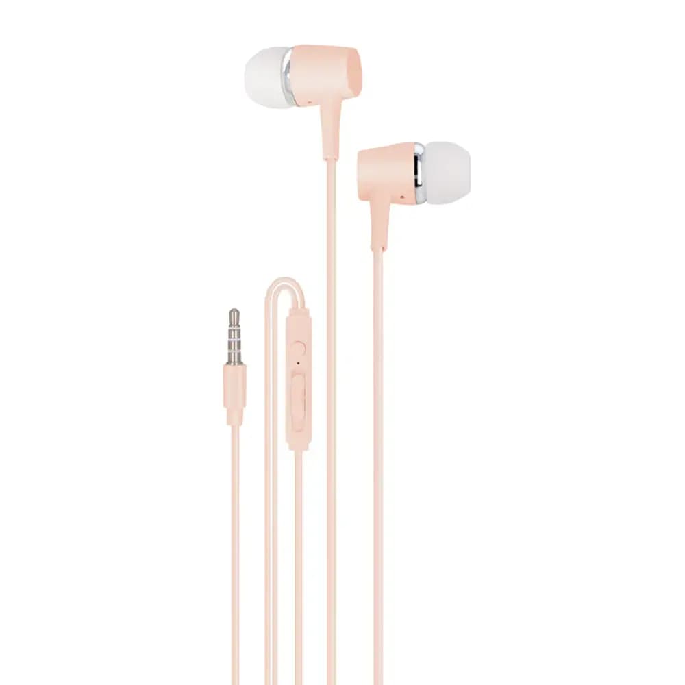 Setty SPD-J-26 wired earphones with mic, 3.5 mm, pink