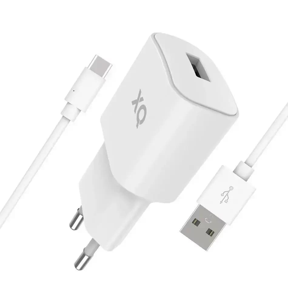 Зарядное устройство XQISIT, 12 Вт, USB-A + USB-C, белое
