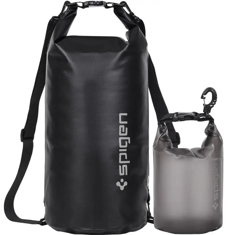 Spigen A630 waterproof dry bag set, 20 L + 2 L, black