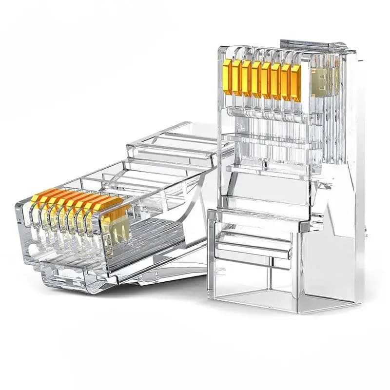 RJ45-pistikud Ugreen Cat6, läbipaistvad, 100 tk