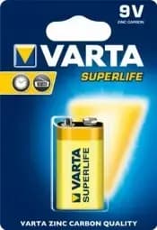 Patarei Varta SuperLife 9V, tsink-süsinik, 1 tk