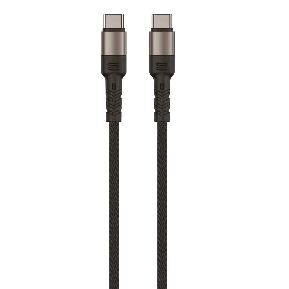 Kaabel USB-C – USB-C Setty KSL-02, 1 m, 100 W, must