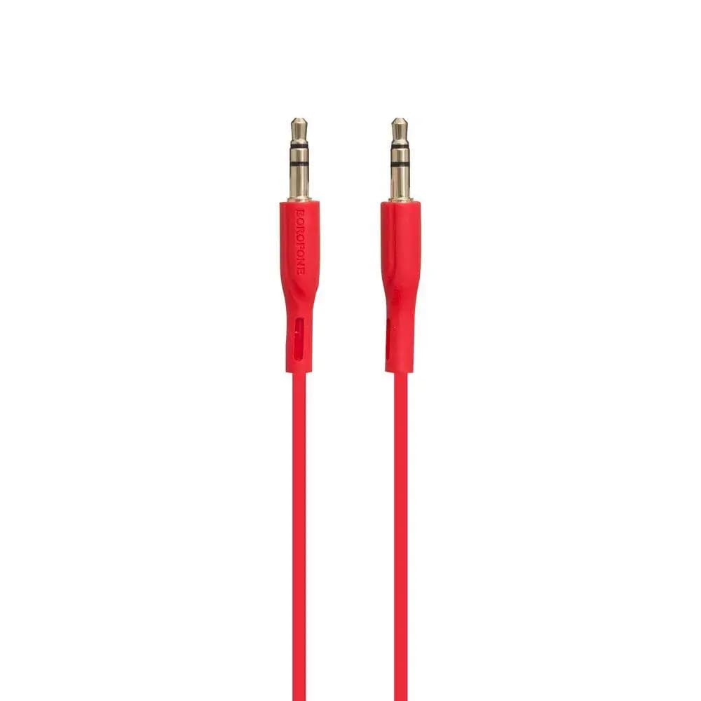 Borofone BL1 Premium AUX cable 3.5 mm to 3.5 mm, 1 m, red
