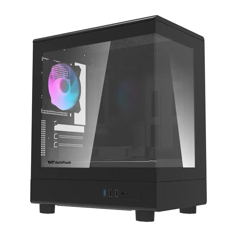 Корпус Darkflash DB330M v2 с 3 вентиляторами, чёрный