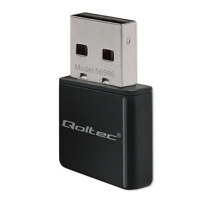 Wi-Fi адаптер Qoltec 56986 Nano, стандарт N, USB 2.0, 300 Мбит/с