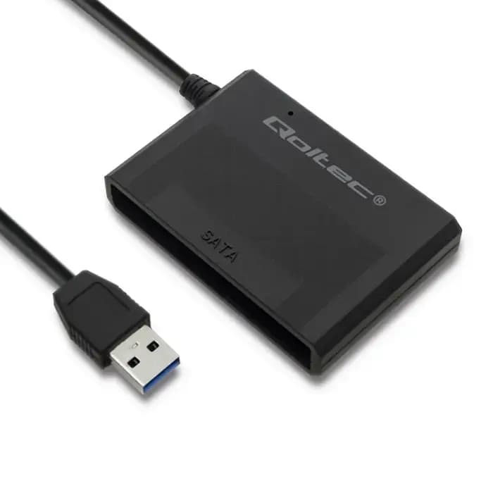 Qoltec 50644 USB 3.0 to SATA3 drive adapter, 2.5", black