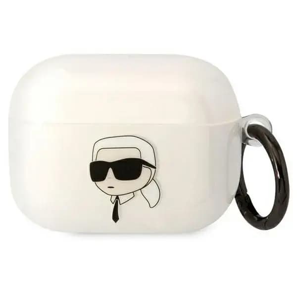 TPU-ümbris Karl Lagerfeld NFT Karl Head AirPods Pro jaoks, valge