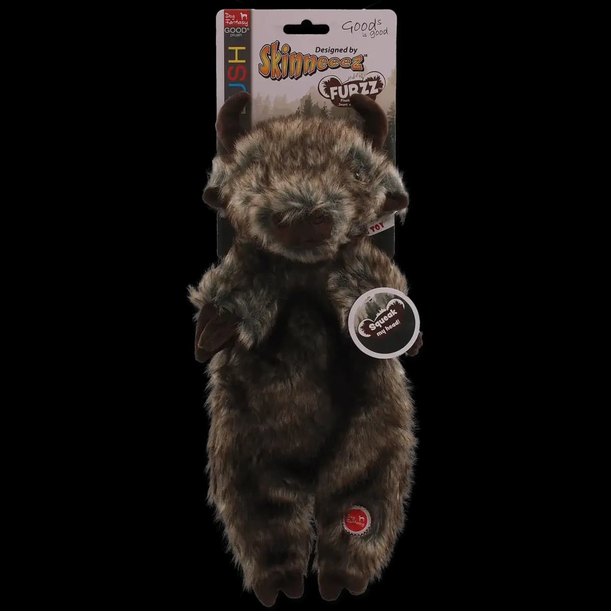 Koera plüüsmänguasi Placek Dog Fantasy Skinneeez pühvel, 34 cm