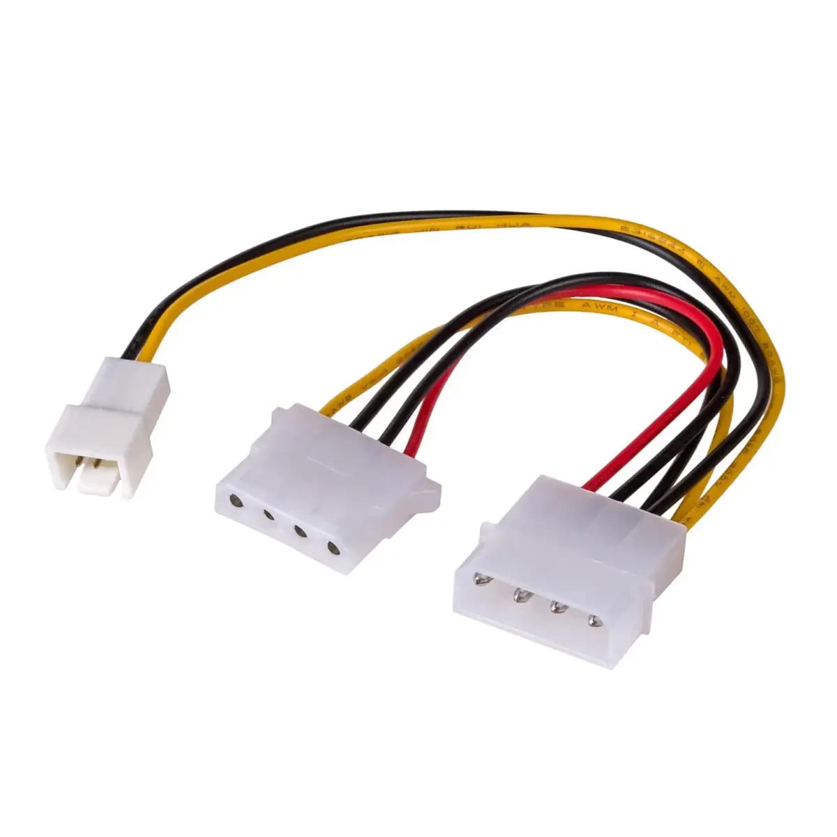 Переходник питания Akyga AK-CA-35 Molex – 3-pin 12 В + Molex, 15 см