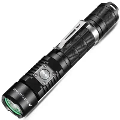 Taskulamp Superfire A3-S, 1100 lm, USB-C, must