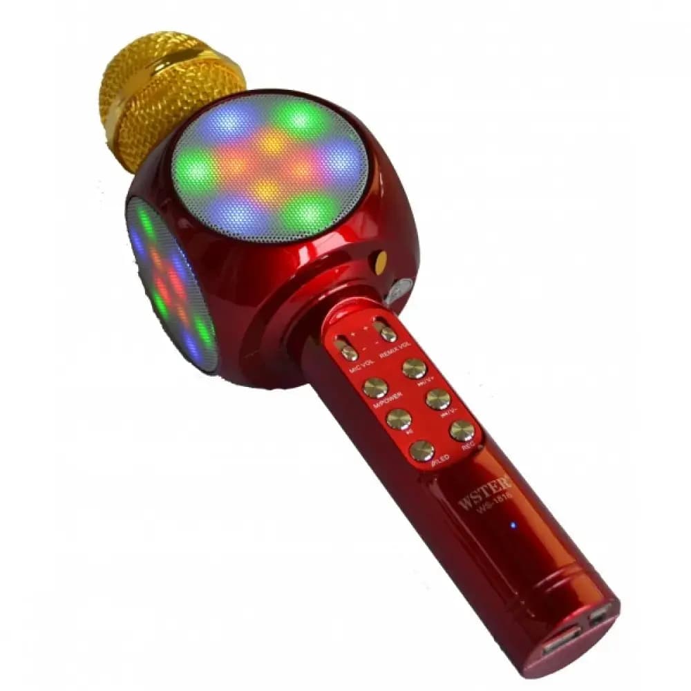 Goodbuy LED 360 karaoke microphone with speaker, Bluetooth, 5 W, red