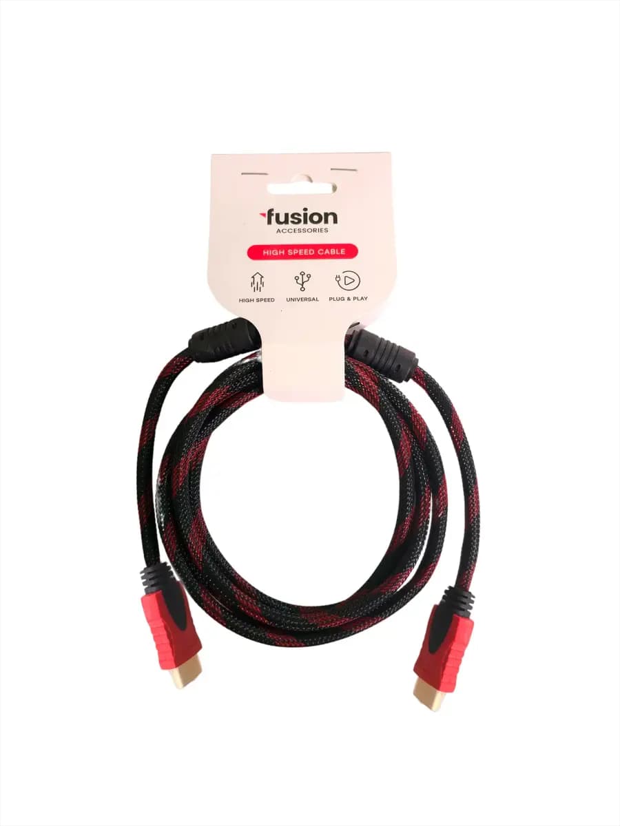 Fusion HDMI 2.0 cable, 4K, braided, 3 m, red