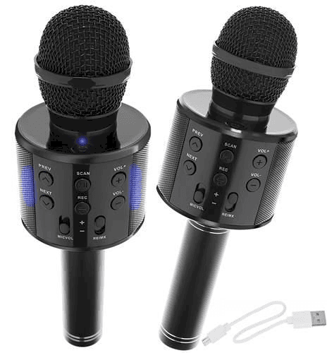 Goodbuy karaoke microphone with speaker, Bluetooth, black