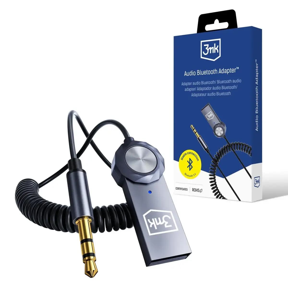 Bluetooth-saatja 3mk Protection Audio Bluetooth Adapter, Bluetooth 5.4, mikrofoniga