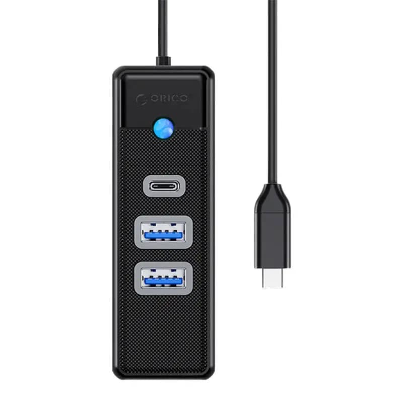 Orico PWC2U-C3 USB-C hub, 2× USB 3.0 + USB-C, black