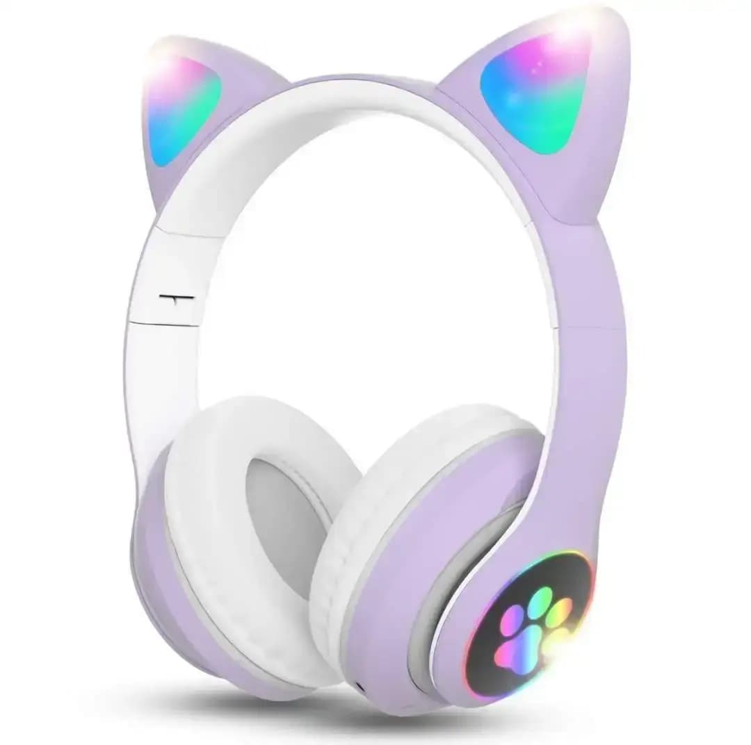 Goodbuy Paws kids' wireless headphones, Bluetooth 5.0, light purple