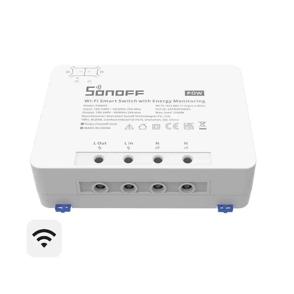 Sonoff POWR3 smart switch with energy metering and limiting