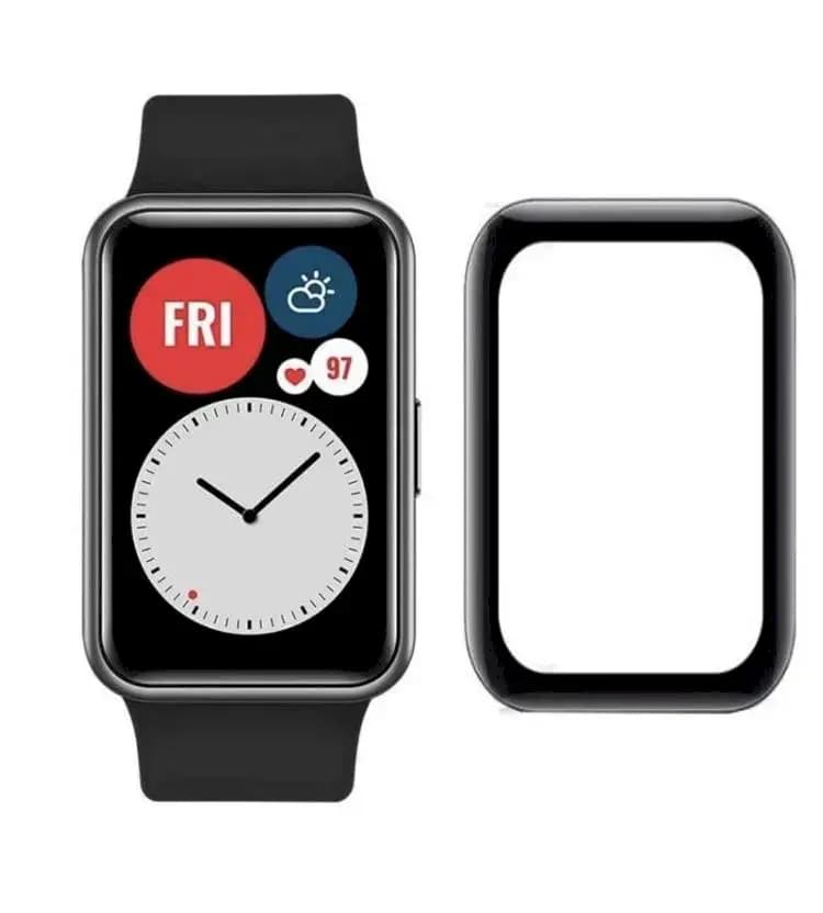 Fusion tempered glass screen protector for Huawei Watch Fit, black