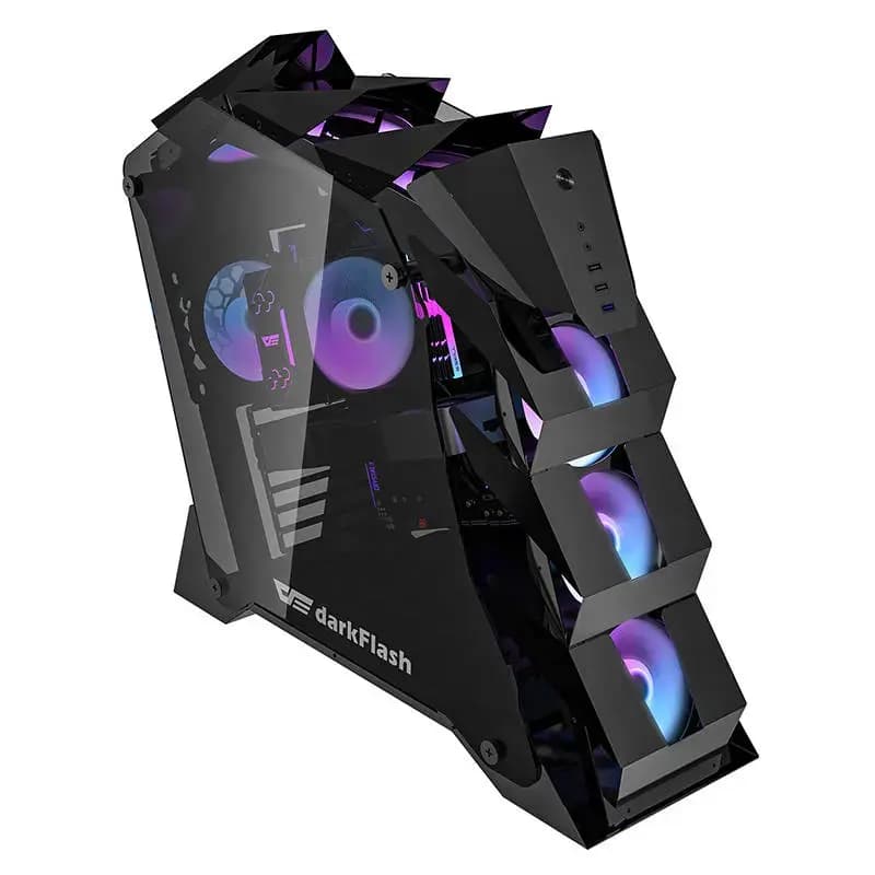 Корпус Darkflash K2 с закалённым стеклом, ATX, чёрный