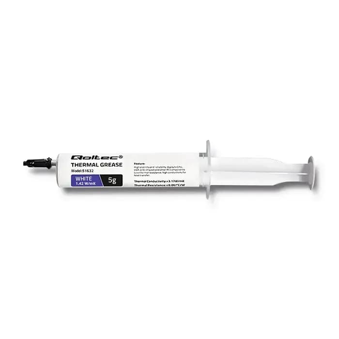 Термопаста Qoltec 51632, 1,42 Вт/(м·К), 5 г, белая