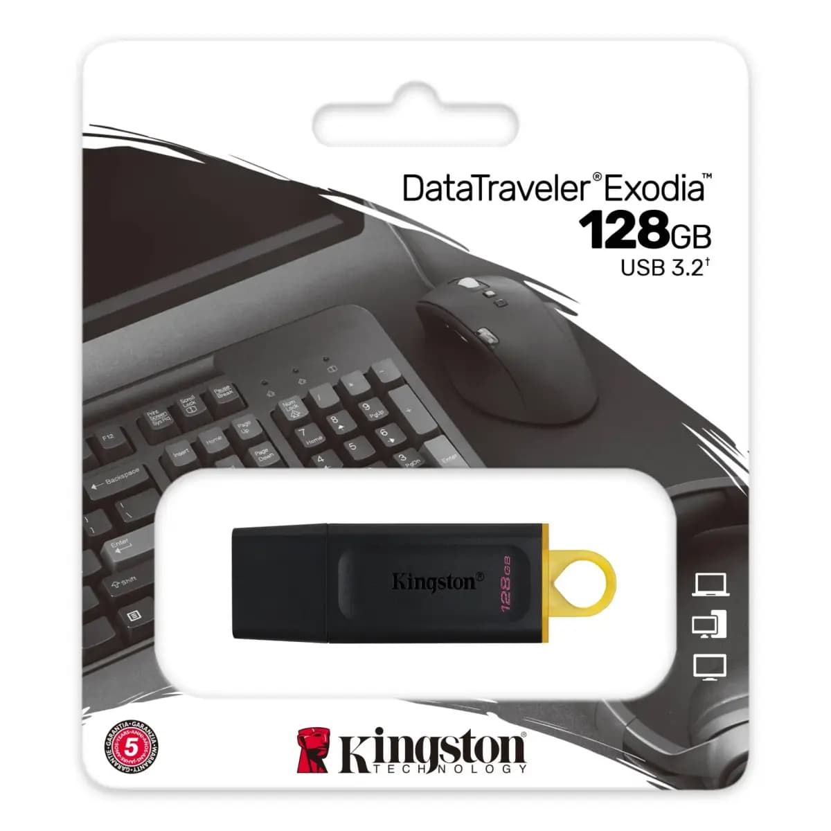 Mälupulk Kingston DataTraveler Exodia 128 GB, USB 3.2 Gen 1
