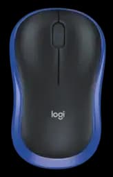 Logitech M185 wireless mouse, black/blue