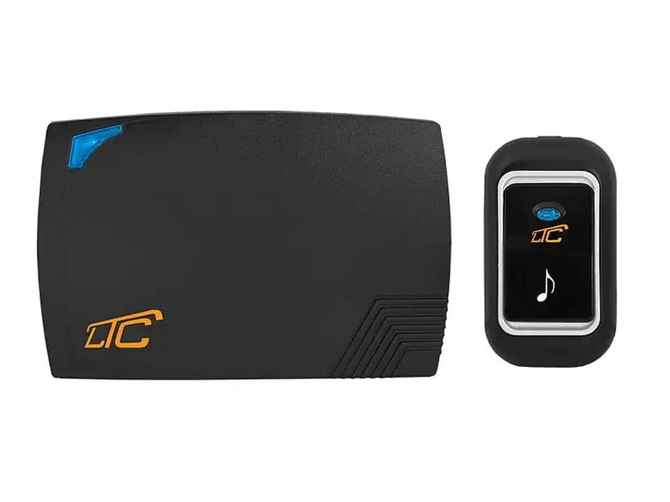 LTC LXDZ4 Salsa wireless doorbell, battery powered, black