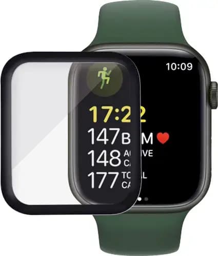 Fusion tempered glass screen protector for Apple Watch Series 7/8 41 mm, black