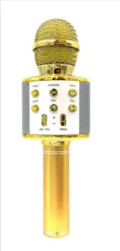 Goodbuy karaoke microphone with speaker, Bluetooth, 3 W, gold