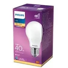 Philips E27 LED bulb, 4.5 W (replaces 40 W)