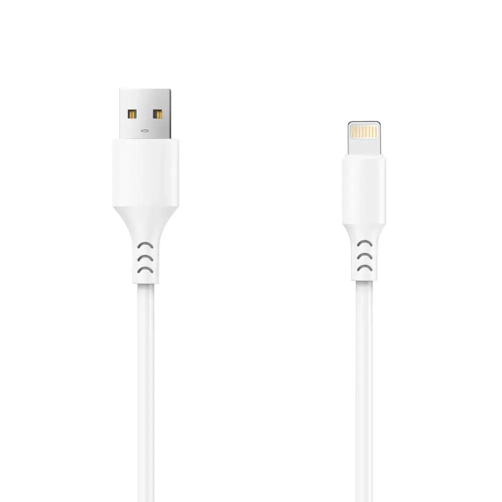 Kaabel USB-A – Lightning Setty, 1 m, 10 W, valge