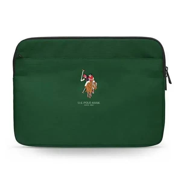 Sülearvuti ümbris U.S. Polo Assn. Polo Embroidery 13″, roheline