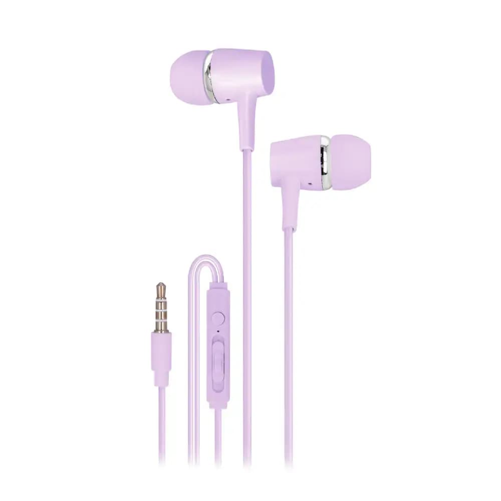 Setty SPD-J-29 wired earphones with mic, 3.5 mm, lilac