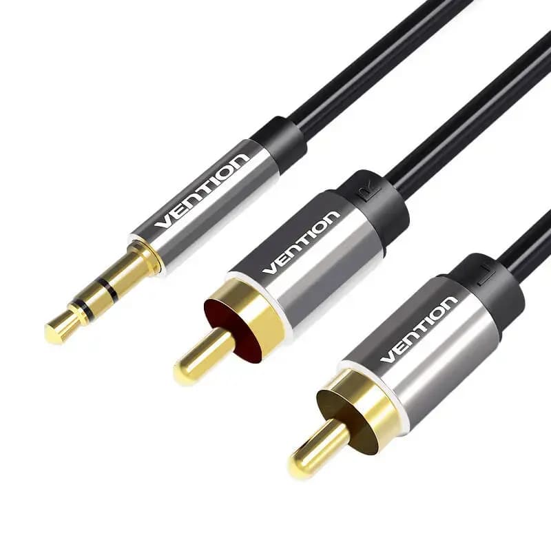 Helikaabel Vention BCFBI 3,5 mm – 2 × RCA, 3 m, must