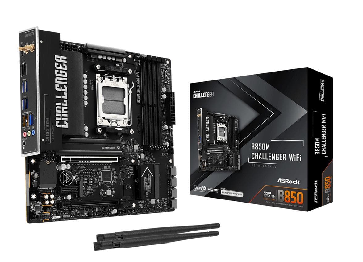 Emaplaat ASRock B850M Challenger WiFi, AM5, Micro-ATX, Wi-Fi 7