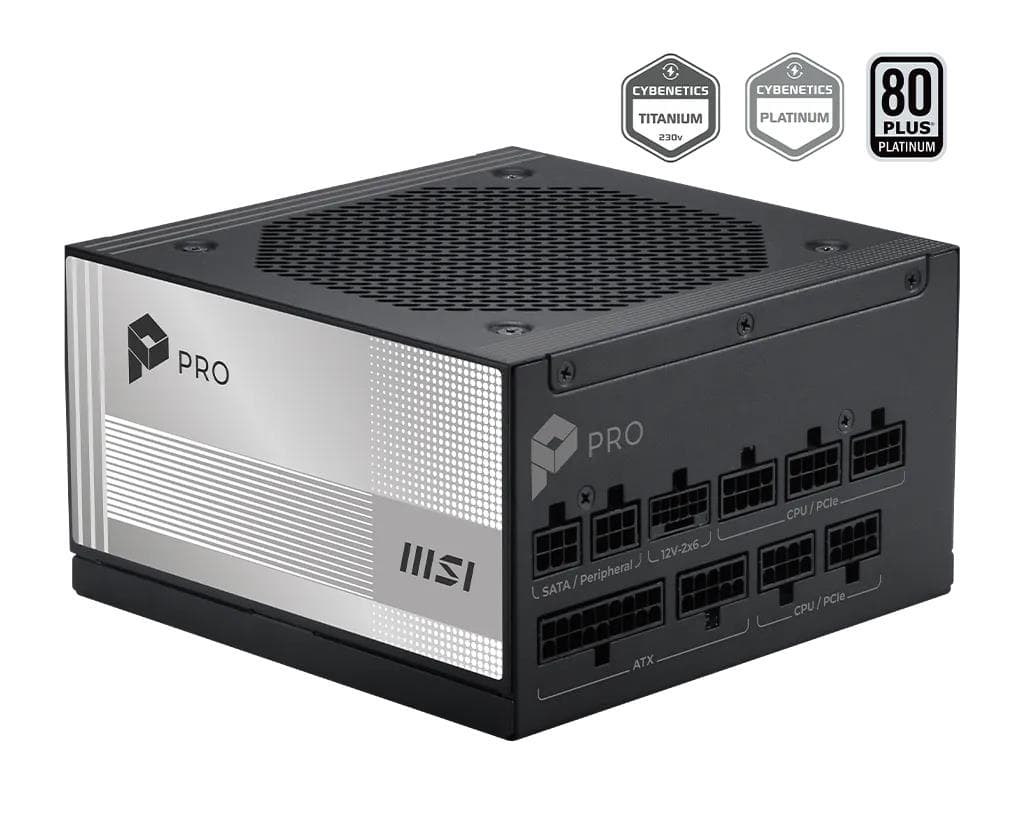 Блок питания MSI PRO A1000PL PCIE5, 1000 Вт, 80 PLUS Platinum